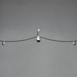 Clear Gem Double Drop Double Mount Belly Ring Belly Chain -Body Jewelry Store 75644.otherimage4
