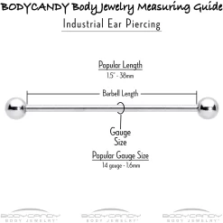 14 Gauge Black Halloween Smiling Witch Spider Industrial Barbell 38mm -Body Jewelry Store 75689.otherimage7