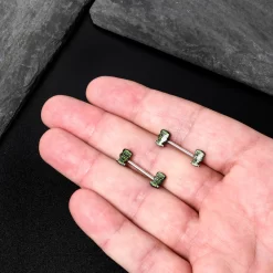14 Gauge 9/16 Frankenstein Head Green Glow In The Dark Nipple Ring Set 14 14 Gauge 9/16 Frankenstein Head Green Glow In The Dark Nipple Ring Set -Body Jewelry Store 75712.otherimage6