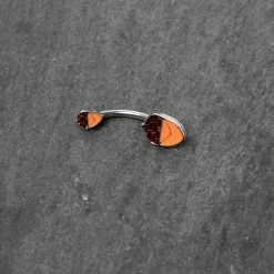 Autumn Acorn Brown Orange Fall Double Mount Belly Ring -Body Jewelry Store 75729.otherimage3