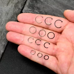 20 Gauge 12 Pack ASTM F-136 Titanium Hoop Nose Ring Septum Cartilage Ear Hoop Earring Set -Body Jewelry Store 75740.otherimage6