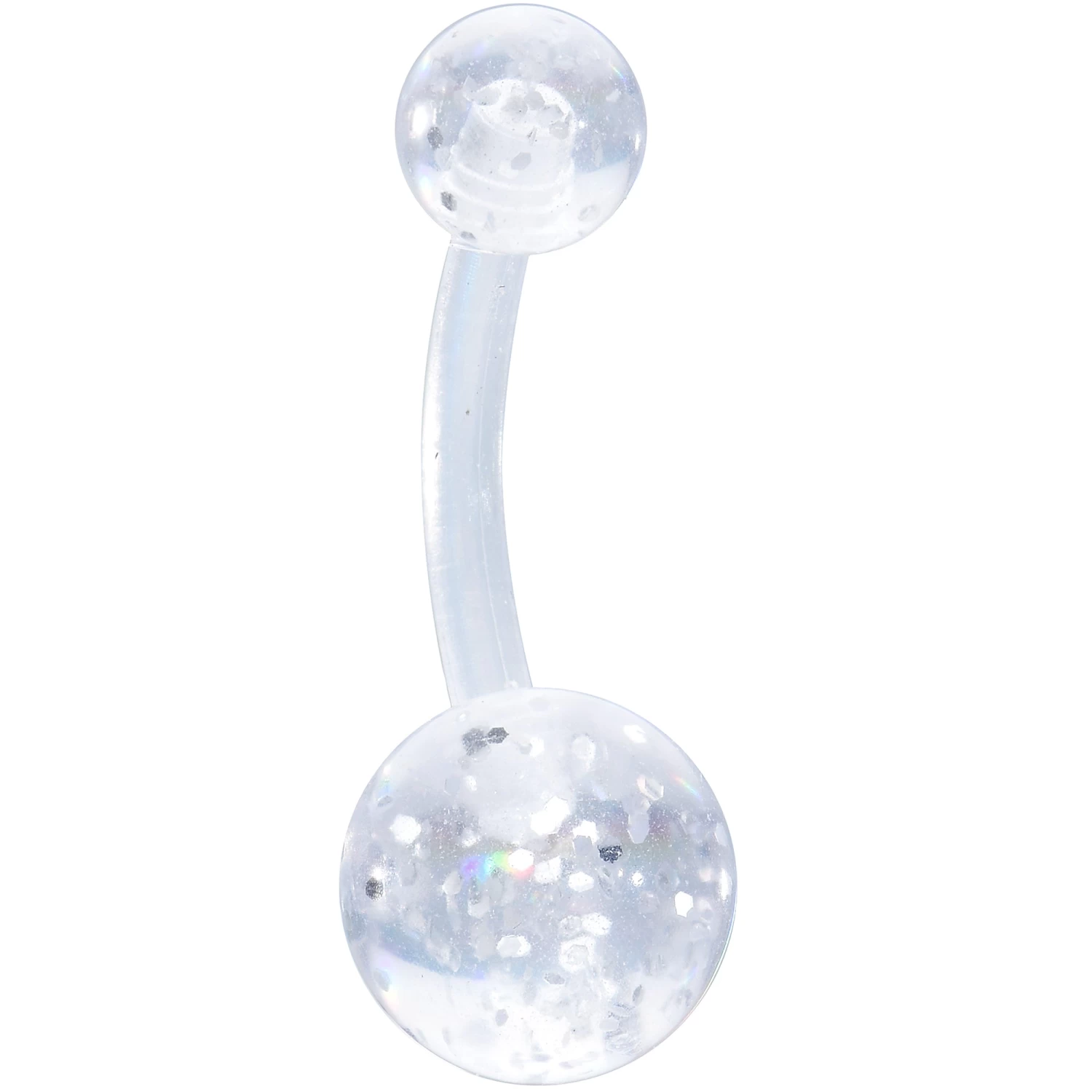 Gaby Black Yin Yang Ghost Glow In Dark Halloween Clear Belly Ring Set Of 3 4 Gaby Black Yin Yang Ghost Glow In Dark Halloween Clear Belly Ring Set Of 3 - Image 4