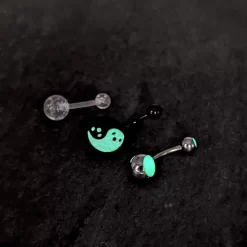 Gaby Black Yin Yang Ghost Glow In Dark Halloween Clear Belly Ring Set Of 3 14 Gaby Black Yin Yang Ghost Glow In Dark Halloween Clear Belly Ring Set Of 3 -Body Jewelry Store 75798.otherimage6