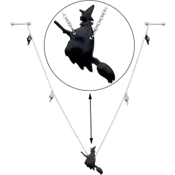 14 Gauge 9/16 Creepy Ghosts Witch Halloween Dangle Nipple Chain Set 9 14 Gauge 9/16 Creepy Ghosts Witch Halloween Dangle Nipple Chain Set -Body Jewelry Store 75801.otherimage3