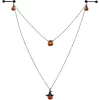 14 Gauge 9/16 Black Witchy Pumpkin Halloween Double Nipple Chain