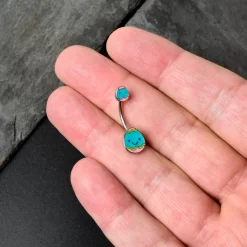 Blue Pink Celebration Easter Egg Double Mount Belly Ring 14 Blue Pink Celebration Easter Egg Double Mount Belly Ring -Body Jewelry Store 76154.otherimage6