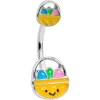 Celebration Easter Basket Double Mount Belly Ring