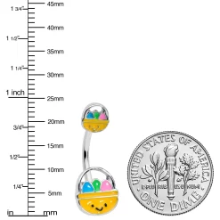 Celebration Easter Basket Double Mount Belly Ring -Body Jewelry Store 76155.otherimage2