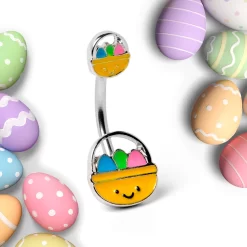 Celebration Easter Basket Double Mount Belly Ring -Body Jewelry Store 76155.otherimage3