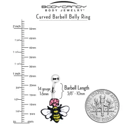 Gaby Busy Bee Flower Belly Ring 10 Gaby Busy Bee Flower Belly Ring -Body Jewelry Store 76554.otherimage2