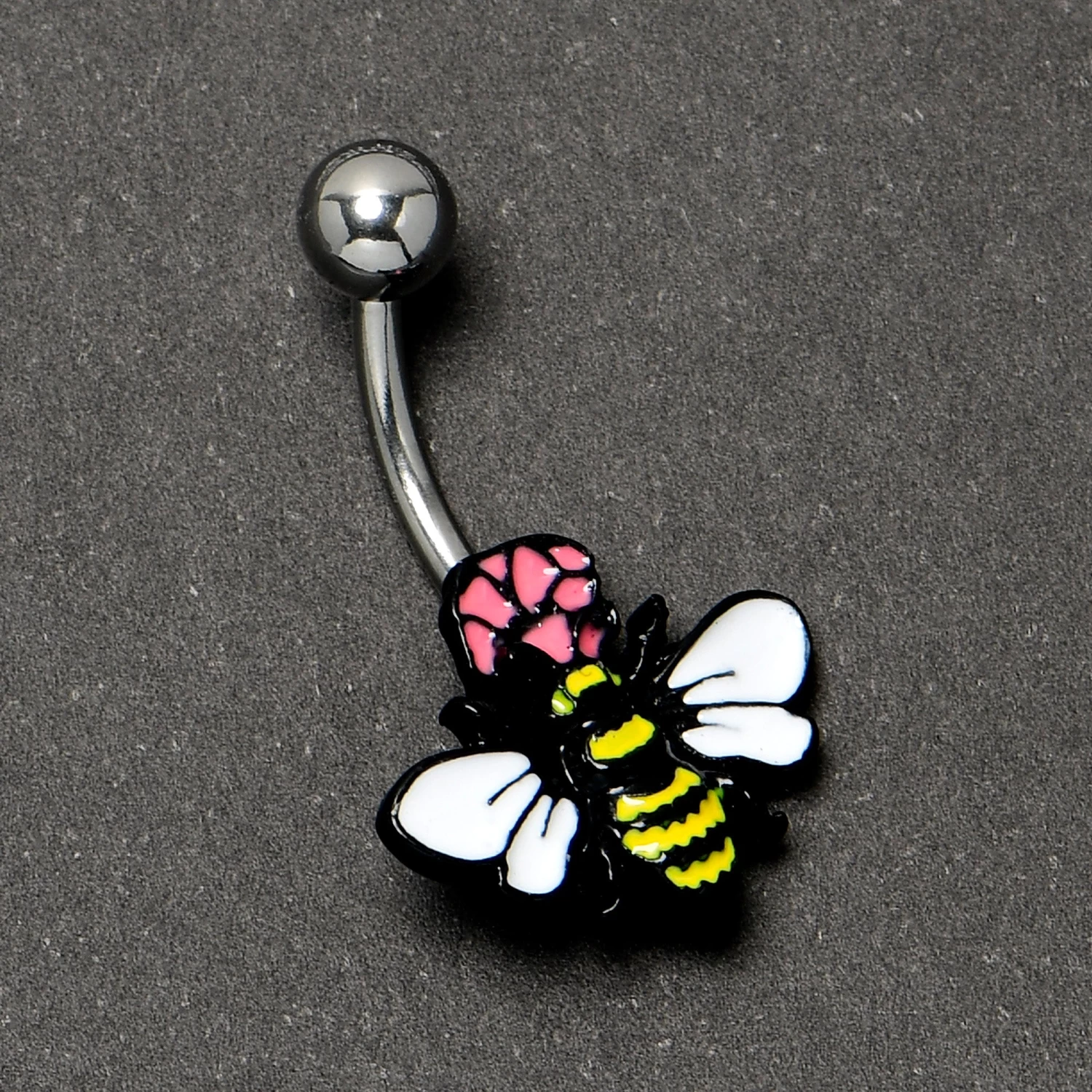 Gaby Busy Bee Flower Belly Ring 4 Gaby Busy Bee Flower Belly Ring - Image 4