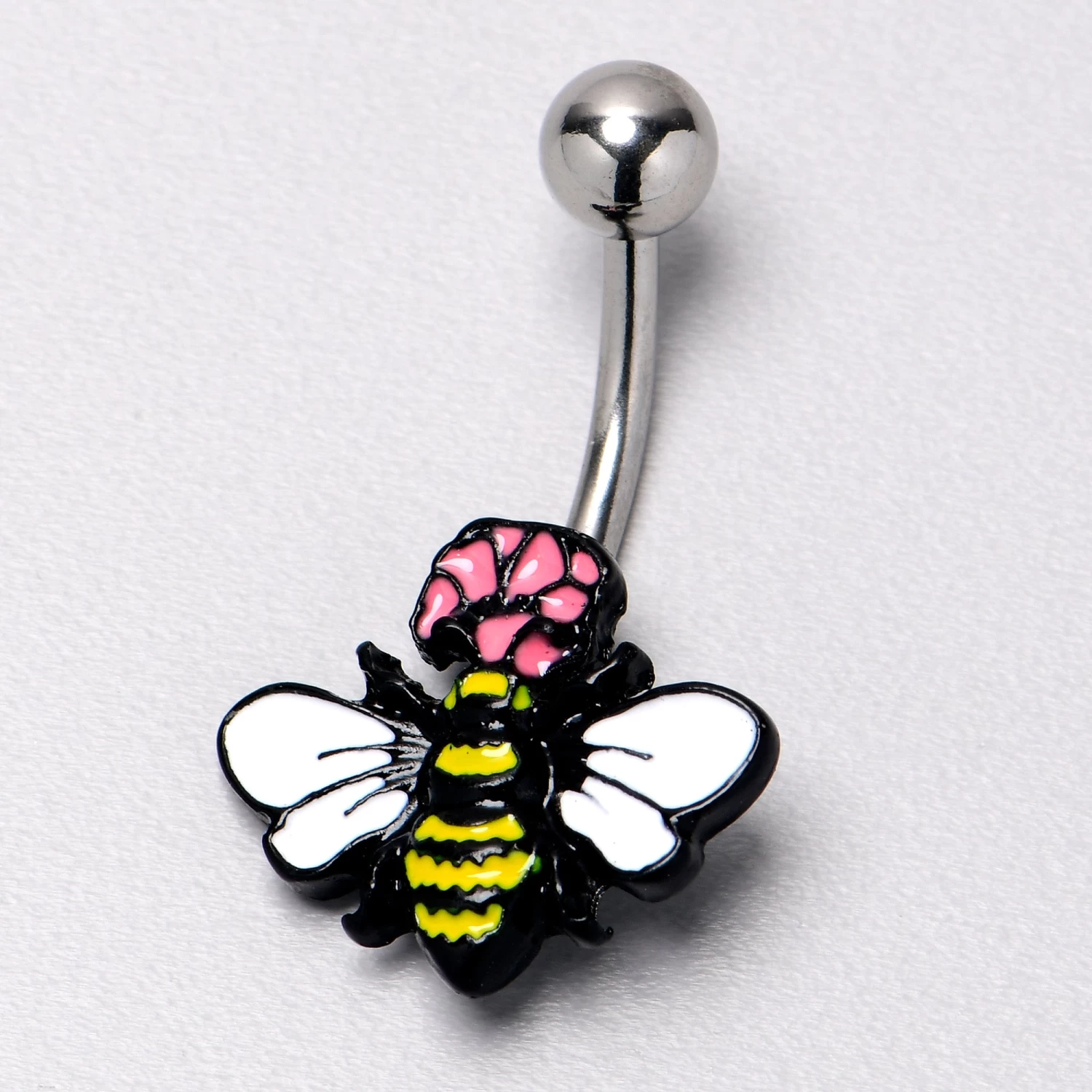 Gaby Busy Bee Flower Belly Ring 5 Gaby Busy Bee Flower Belly Ring - Image 5