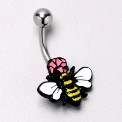 Gaby Busy Bee Flower Belly Ring 13 Gaby Busy Bee Flower Belly Ring -Body Jewelry Store 76554.otherimage5