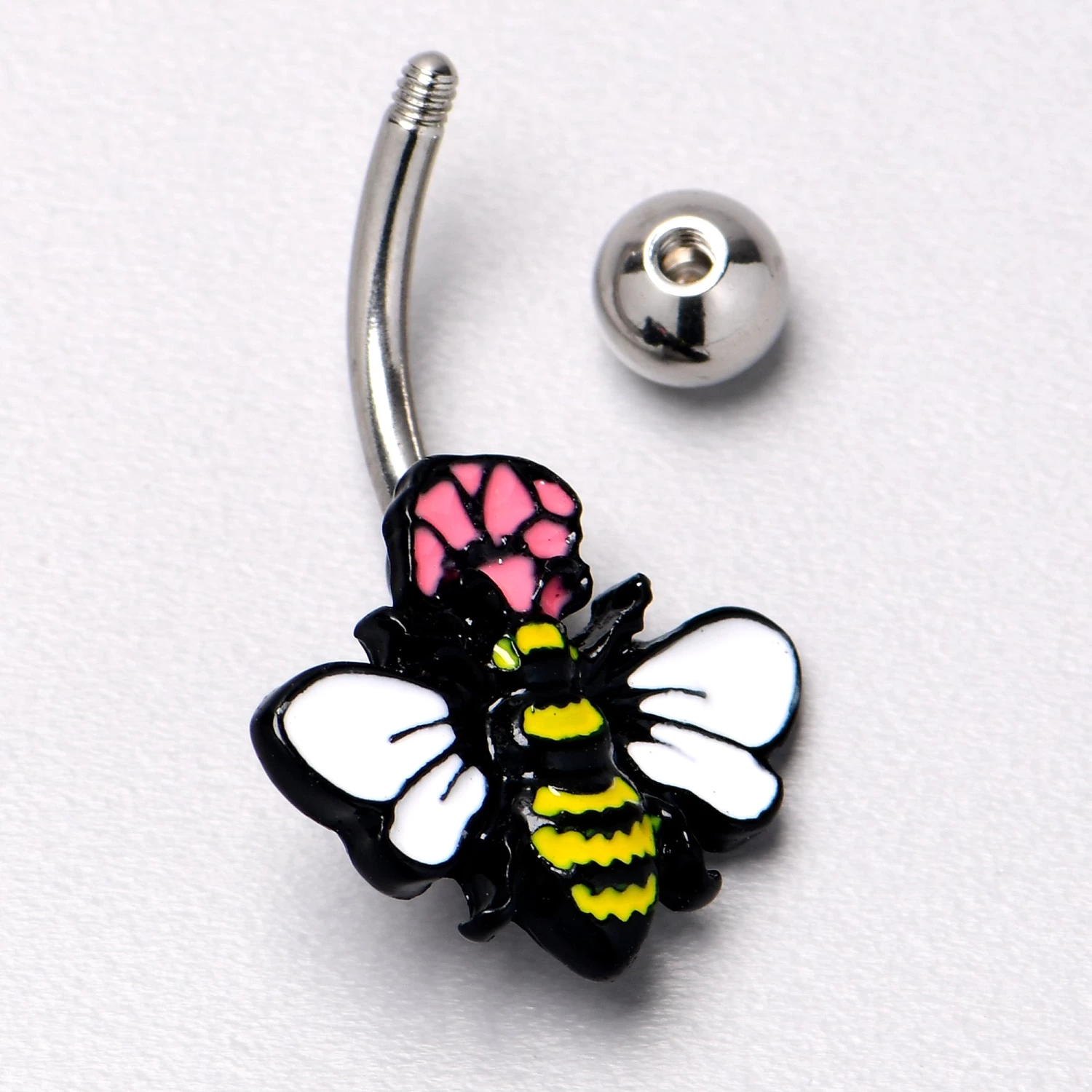 Gaby Busy Bee Flower Belly Ring 7 Gaby Busy Bee Flower Belly Ring - Image 7