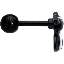 16 Gauge 1/4 Black Funky Skunk Cartilage Tragus Earring -Body Jewelry Store 76575.otherimage2