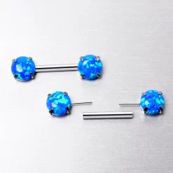 14 Gauge 1/2 Blue Synthetic Opal Threadless Barbell Nipple Ring Set -Body Jewelry Store 76685 BL.otherimage3 46440b63 3375 4370 a0a0 15ad33ef2c18