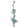 Gaby Blue Gem Bold Dragonfly Dangle Belly Ring