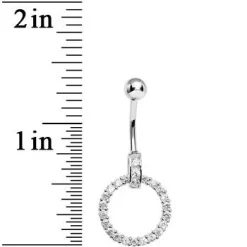 925 Sterling Silver Cubic Zirconia Circle Charm Belly Ring 5 925 Sterling Silver Cubic Zirconia Circle Charm Belly Ring -Body Jewelry Store AU 1521 0ed2ddf9 75f9 48a5 8fd4 6507d5554a07