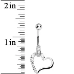 925 Sterling Silver Cubic Zirconia Hollow Heart Charm Belly Ring 5 925 Sterling Silver Cubic Zirconia Hollow Heart Charm Belly Ring -Body Jewelry Store AU 1522 7140b2aa 2829 4692 9bc6 76f870a732e1