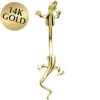 Solid 14kt Yellow Gold Lizard Belly Ring