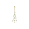 Solid 14kt Yellow Gold Expressions Chandelier Belly Ring
