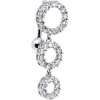 Solid 14kt White Gold Top Mount CZ Circle Belly Ring