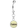 Custom Glow In The Dark Personalized Name Dangle Belly Ring