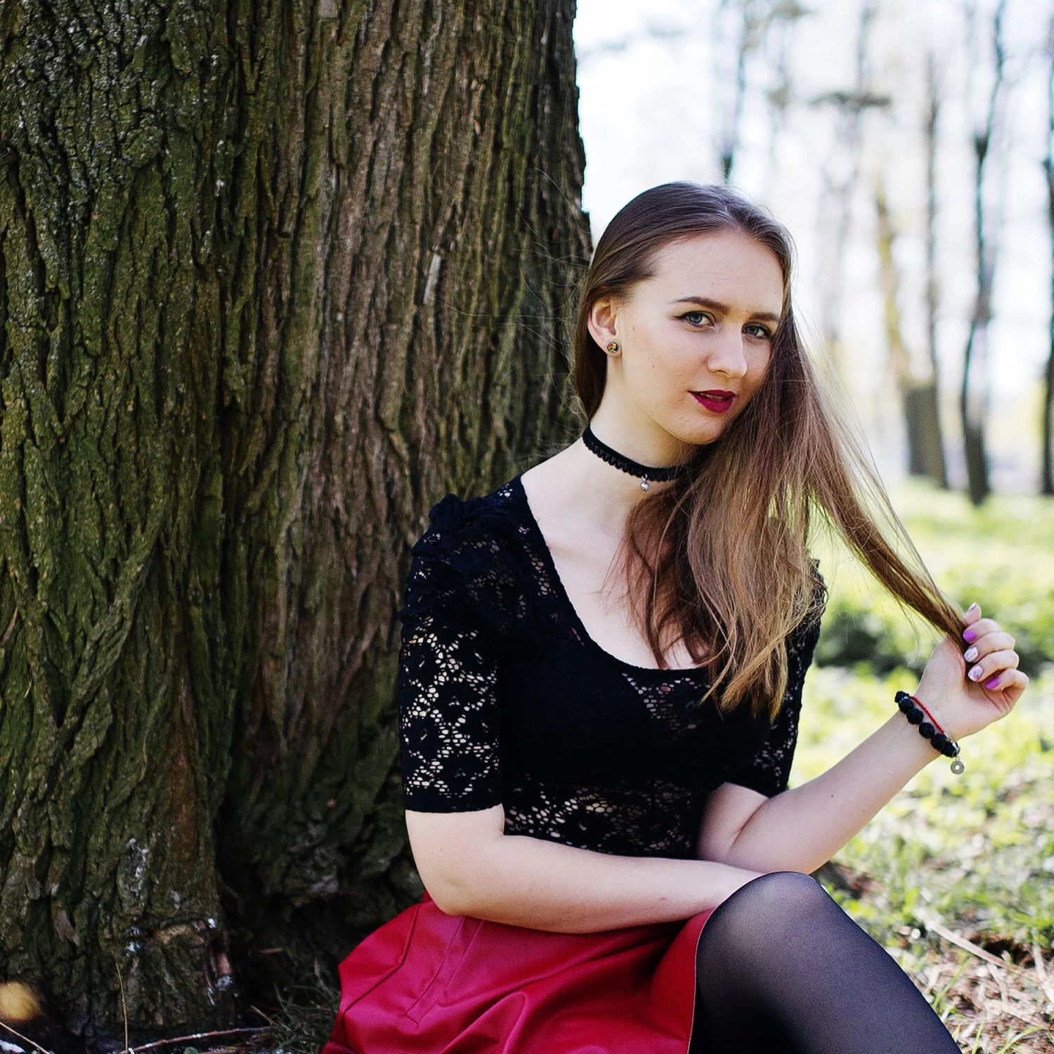 Momo Red Rose Flower Skeleton Cameo Stud Earrings 6 Momo Red Rose Flower Skeleton Cameo Stud Earrings - Image 6