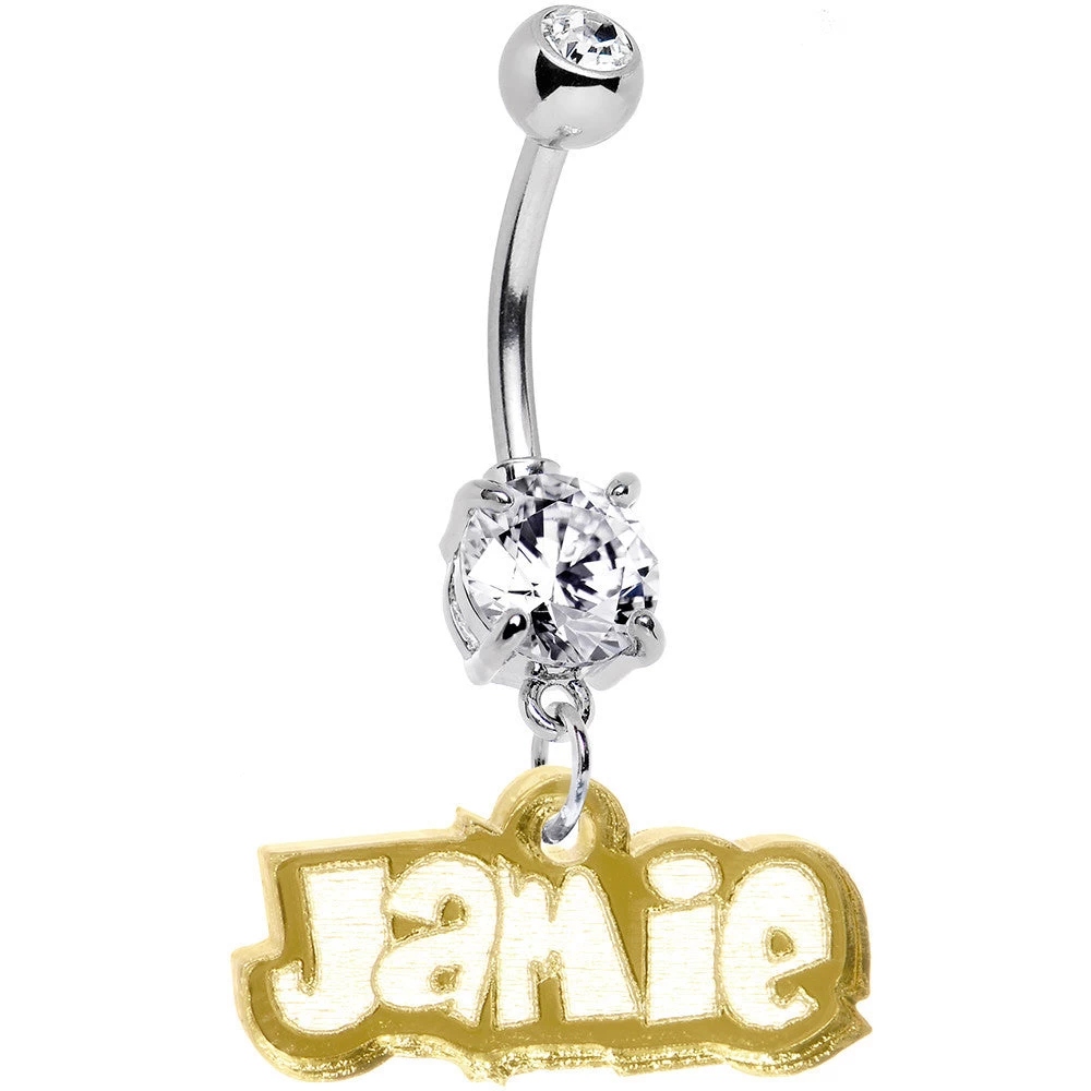 Custom Lucite Fun Personalized Belly Ring Created With Crystals 5 Custom Lucite Fun Personalized Belly Ring Created With Crystals - Image 5