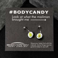 Avocado Oh BFF Set Of 2 Belly Rings -Body Jewelry Store CUBNA AVACDO BFF2.otherimage3