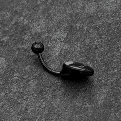 Black Glow In The Dark Peeking Black Cat Belly Ring 15 Black Glow In The Dark Peeking Black Cat Belly Ring -Body Jewelry Store CUBNA BKGL CAT.otherimage7