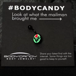 Black Glow In The Dark I Love Me Belly Ring 13 Black Glow In The Dark I Love Me Belly Ring -Body Jewelry Store CUBNA BKGL ILOVEME.otherimage5