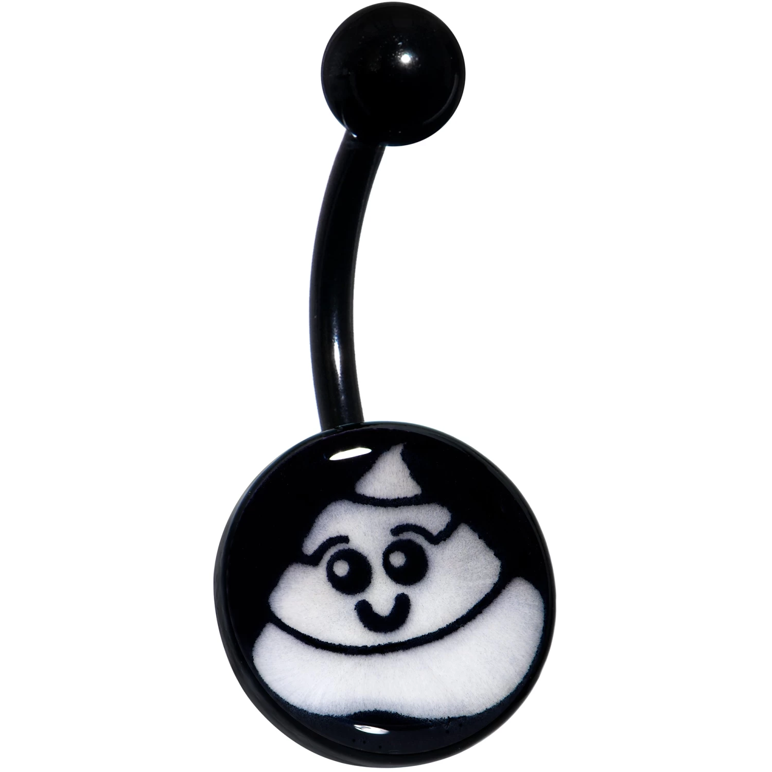 Black Glow In The Dark Poop Belly Ring 1 Black Glow In The Dark Poop Belly Ring