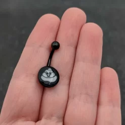 Black Glow In The Dark Poop Belly Ring 11 Black Glow In The Dark Poop Belly Ring -Body Jewelry Store CUBNA BKGL POOP.otherimage3
