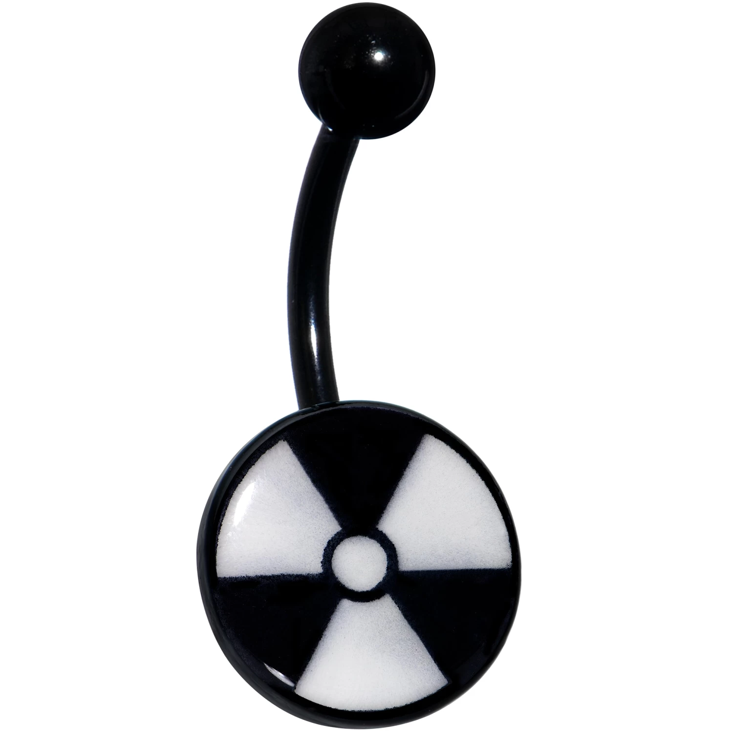 Black Glow In The Dark Radioactive Belly Ring 1 Black Glow In The Dark Radioactive Belly Ring