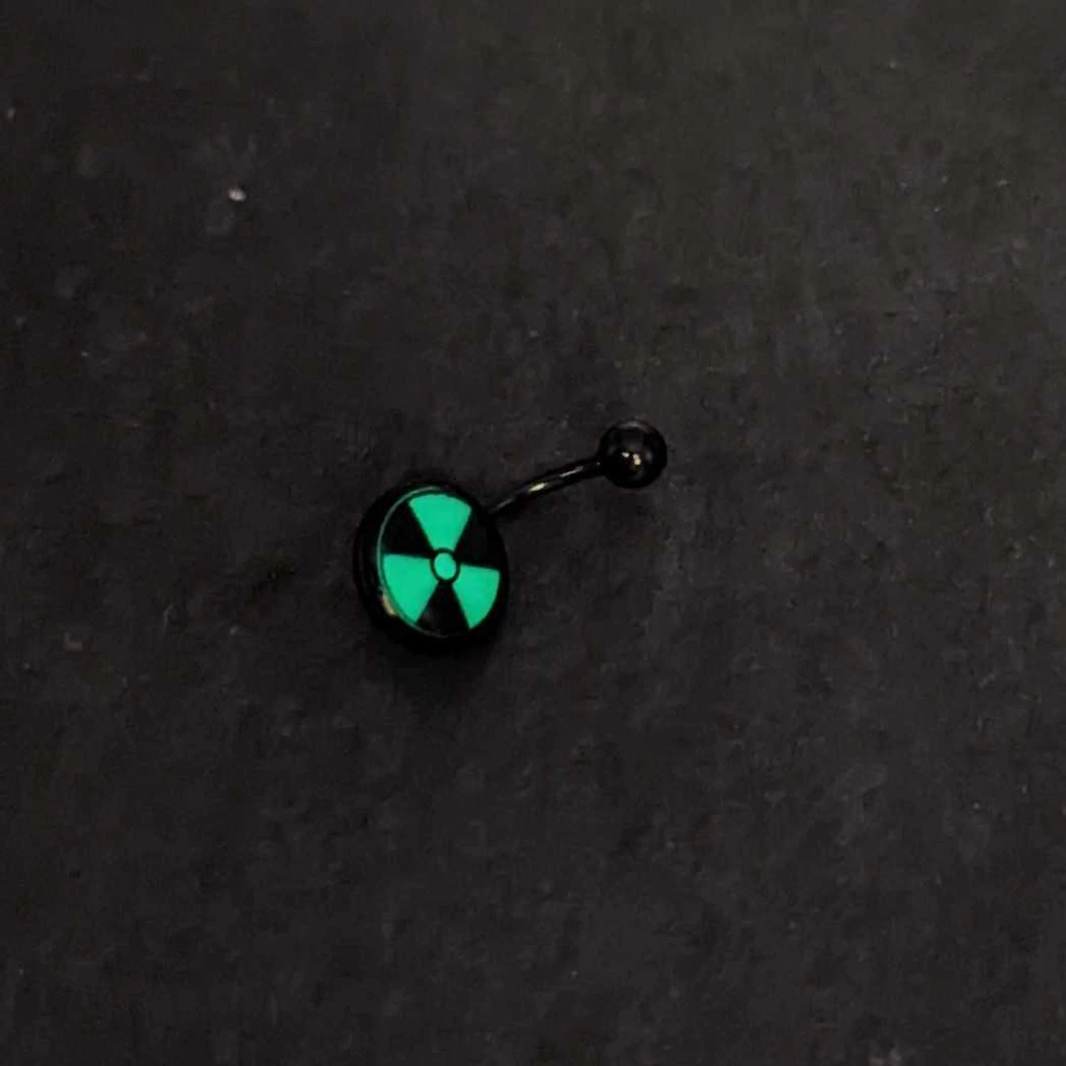 Black Glow In The Dark Radioactive Belly Ring 5 Black Glow In The Dark Radioactive Belly Ring - Image 5