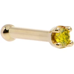 Solid 14KT Yellow Gold (November) 1.5mm Genuine Yellow Diamond Nose Ring -Body Jewelry Store G 2144 cfc201c4 efa1 4c04 abe7 f6602faba3fe