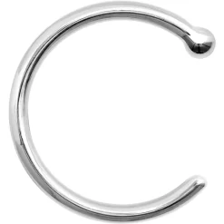 18 Gauge 5/16 Solid 14KT White Gold Nose Hoop -Body Jewelry Store G 2269