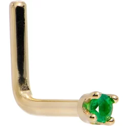 Solid 18KT Yellow Gold (May) 1.5mm Genuine Emerald Nose Ring 16 Solid 18KT Yellow Gold (May) 1.5mm Genuine Emerald Nose Ring -Body Jewelry Store G 2637 ecf72415 3377 4d04 b6a5 e6784d0d2ae7