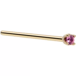 Solid 18KT Yellow Gold 1.5mm Genuine Pink Sapphire Nose Ring -Body Jewelry Store G 2701 d675358e b216 44ea bdd4 32b95dbec378