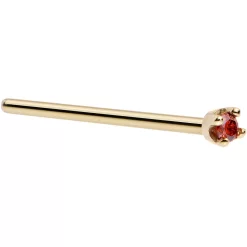 Solid 14KT Yellow Gold (January) 1.5mm Genuine Red Diamond Nose Ring -Body Jewelry Store G 2734 14fcc116 422c 4077 9c9b 145c2015f0fd