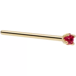 Solid 18KT Yellow Gold 1.5mm Diamond Cut Genuine Ruby Nose Ring -Body Jewelry Store G 2760 eb555a57 3811 4612 acdb 2126fe8565ad