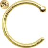 18 Gauge 3/8 Solid 18KT Yellow Gold Nose Hoop