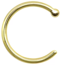 18 Gauge 5/16 Solid 18KT Yellow Gold Nose Hoop 5 18 Gauge 5/16 Solid 18KT Yellow Gold Nose Hoop -Body Jewelry Store G 2805