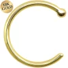 18 Gauge 5/16 Solid 18KT Yellow Gold Nose Hoop