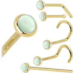 Solid 14KT Yellow Gold 2mm Aventurine Quartz Nose Ring 15 Solid 14KT Yellow Gold 2mm Aventurine Quartz Nose Ring -Body Jewelry Store G 2907 8fd3c0e2 8cb1 4ac1 93c1 4726224794dd