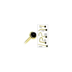 Solid 14KT Yellow Gold 2mm Onyx Nose Ring -Body Jewelry Store G 2917