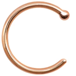 18 Gauge 5/16 Solid 14KT Rose Gold Nose Hoop -Body Jewelry Store G 2979