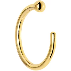 20 Gauge 1/4 14kt Solid Yellow Gold Nose Hoop 17 20 Gauge 1/4 14kt Solid Yellow Gold Nose Hoop -Body Jewelry Store G 2994.otherimage4