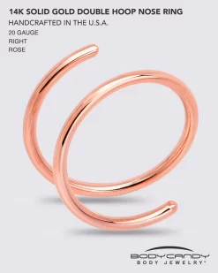 14k Solid Rose Gold Double Hoop Nose Spiral Nose Ring (Select Your Size) 10 14k Solid Rose Gold Double Hoop Nose Spiral Nose Ring (Select Your Size) -Body Jewelry Store G 2HOOP 14KR 20 8 R.otherimage3 1 scaled